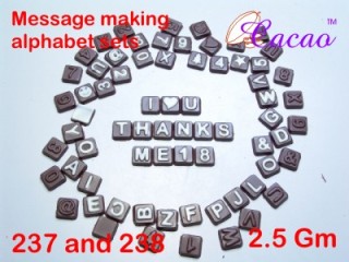 Cacao Message Making Alphabet Set 238 chocolate mould