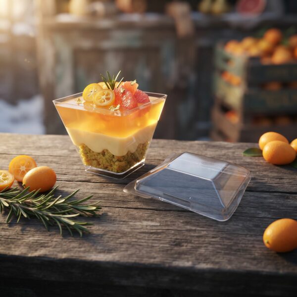 PS-4 55ML Square Dessert Cup