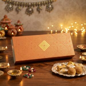 12 Cavity (2 X 6) Orange Art Deco Box