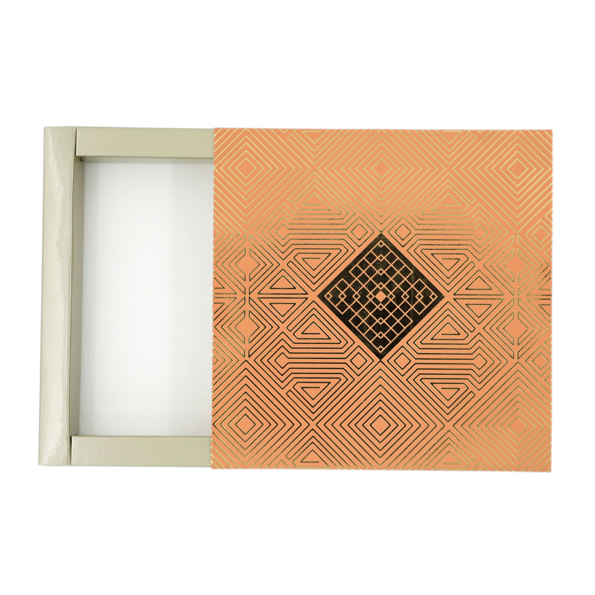 16 Cavity (4 X 4) Orange Art Deco Box - Image 4