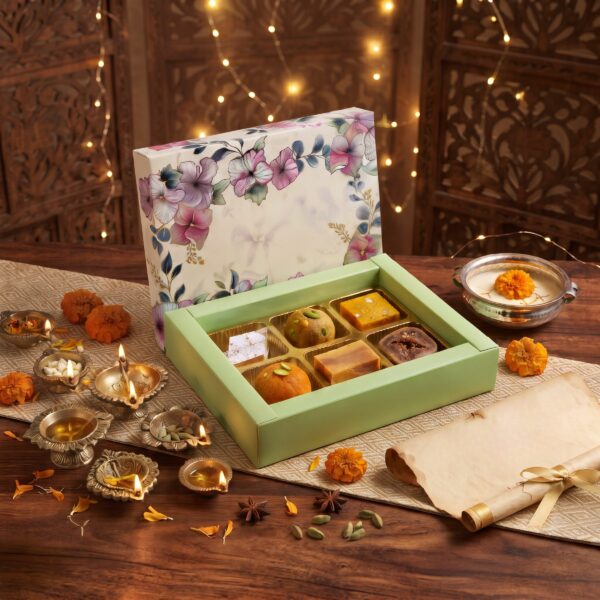 6 Cavity (2 X 3) White Spring Box With A-Type Tray & Lid
