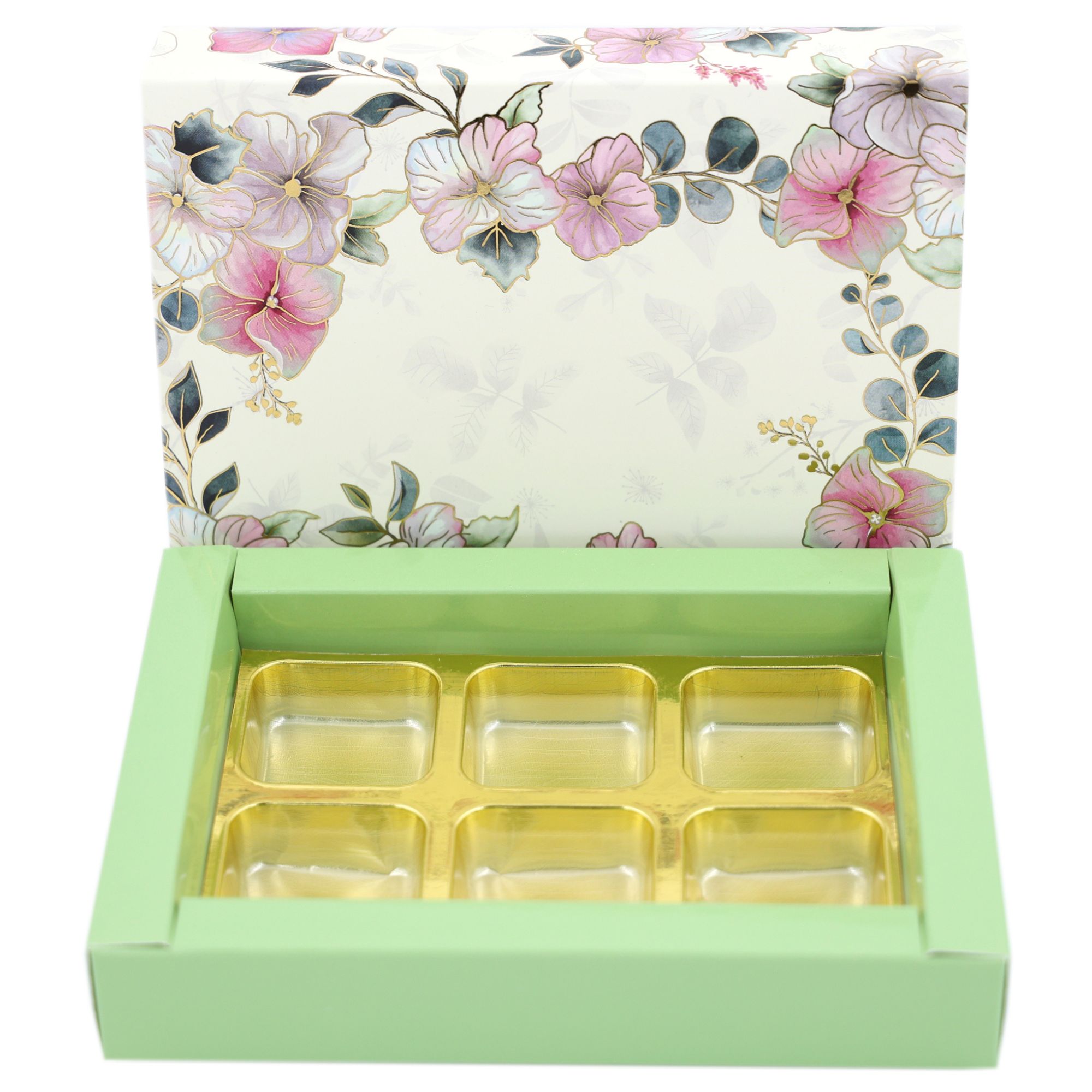 6 Cavity (2 X 3) White Spring Box With B-Type Tray - Image 5