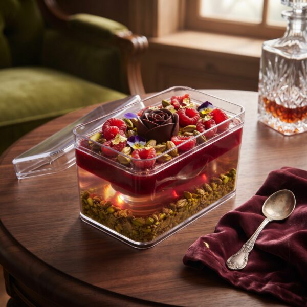 N-53 Tiramisu Rectangle Desert Box & Lid Pack Of 12