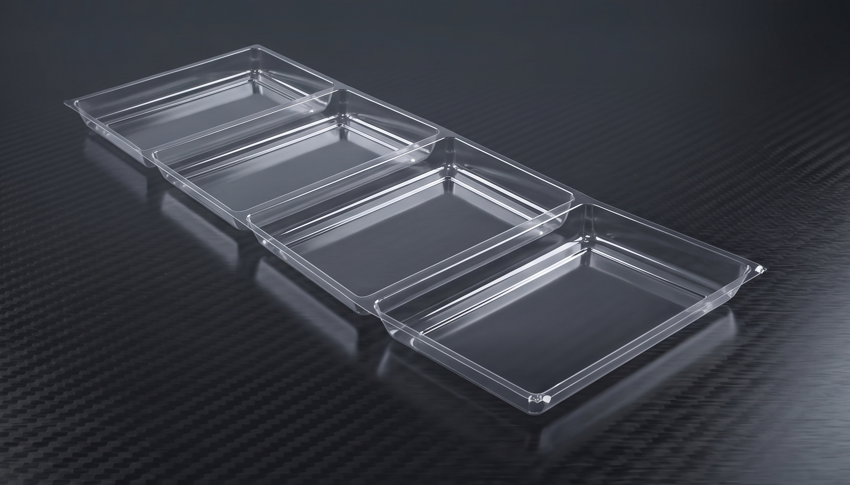 1 x 4 4 Cavity Golden Partition Tray Lid(Pack Of 50)