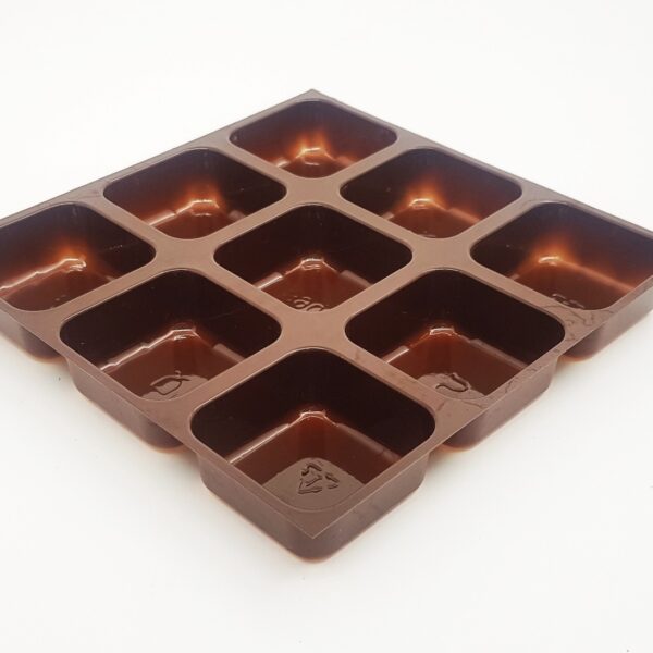 3 x 3 9 Cavity B-Type Brown Tray (Pack Of 50)