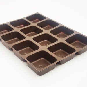 3 x 4 12 Cavity B-Type Brown Tray (Pack Of 50)