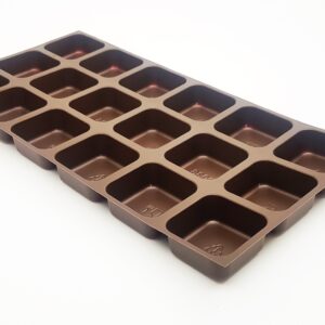 3 x 6 18 Cavity B-Type Brown Tray (Pack Of 50)