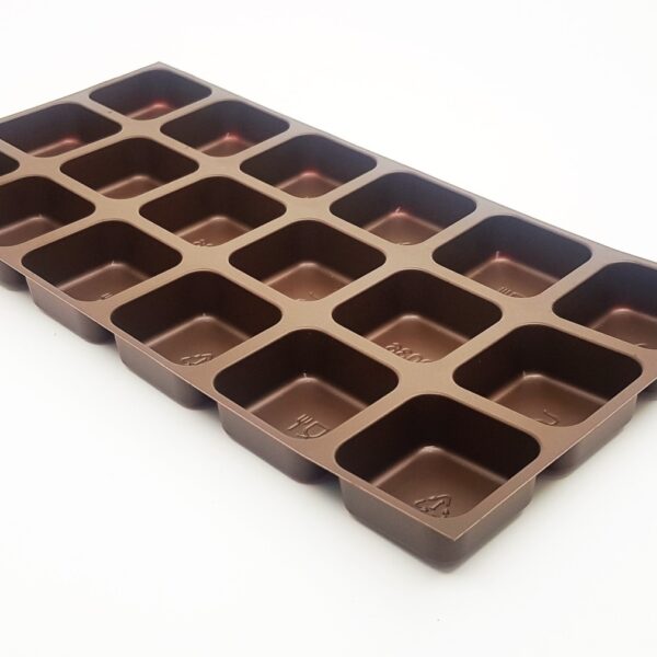 3 x 6 18 Cavity B-Type Brown Tray (Pack Of 50)