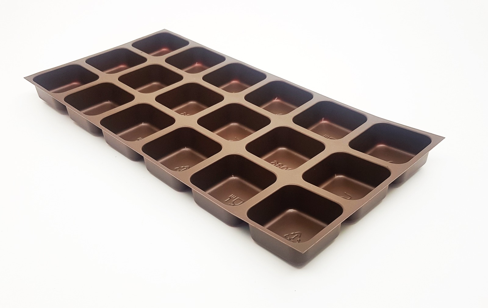 3 x 6 18 Cavity B-Type Brown Tray (Pack Of 50)