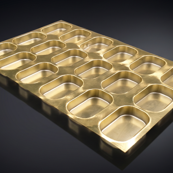 18 Cavity Golden Khajur Tray (Pack Of 50)