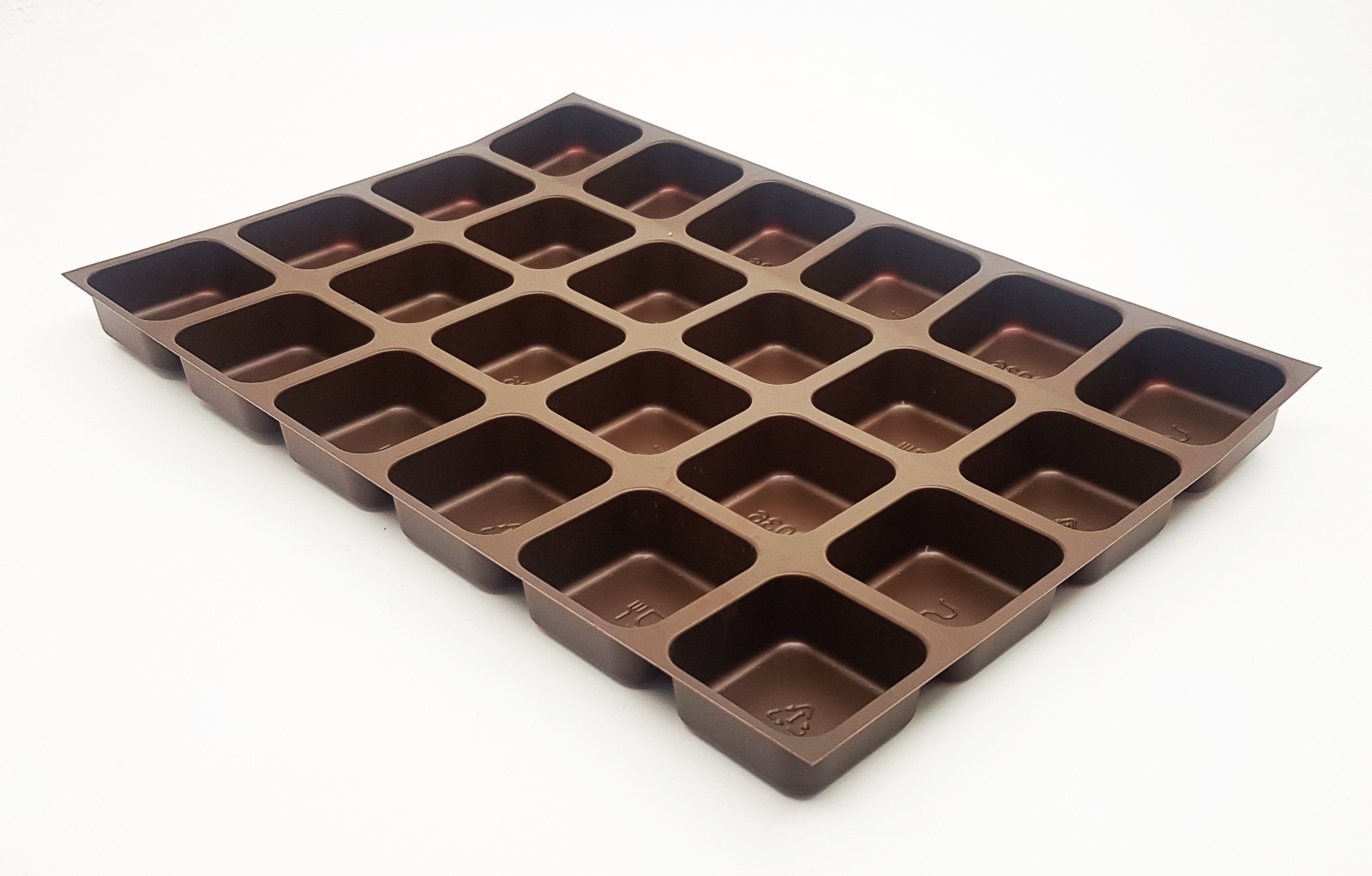 4 X 6 24 Cavity B-Type Brown Tray (Pack Of 50)