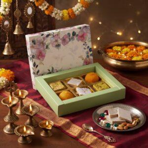 6 Cavity (2 X 3) White Spring Box With B-Type Tray