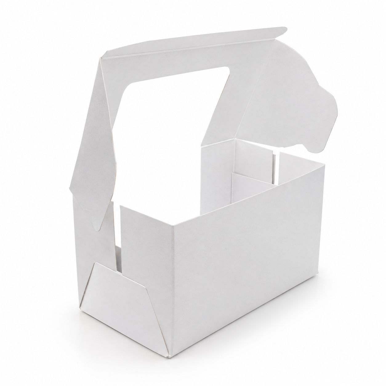 White Two Cupcake Window Box 8.2cm x 15.3cm x 8.4cm (H) - Image 3
