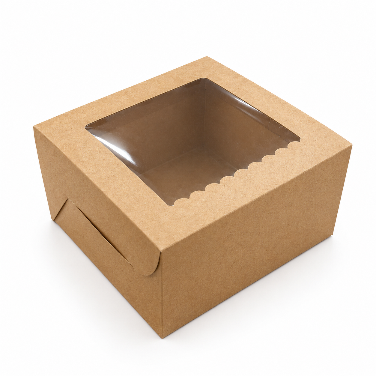 Brown Four Cupcake Box 15.2cm x 15.2cm x 10.2cm (H)
