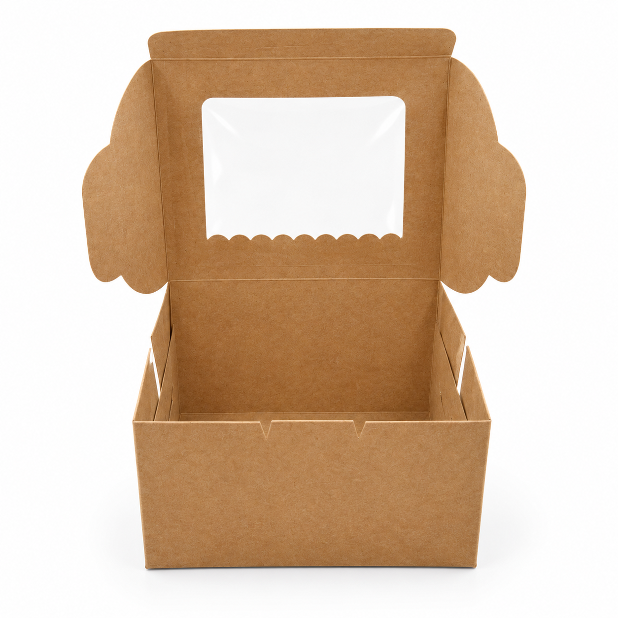 Brown Four Cupcake Box 15.2cm x 15.2cm x 10.2cm (H) - Image 4