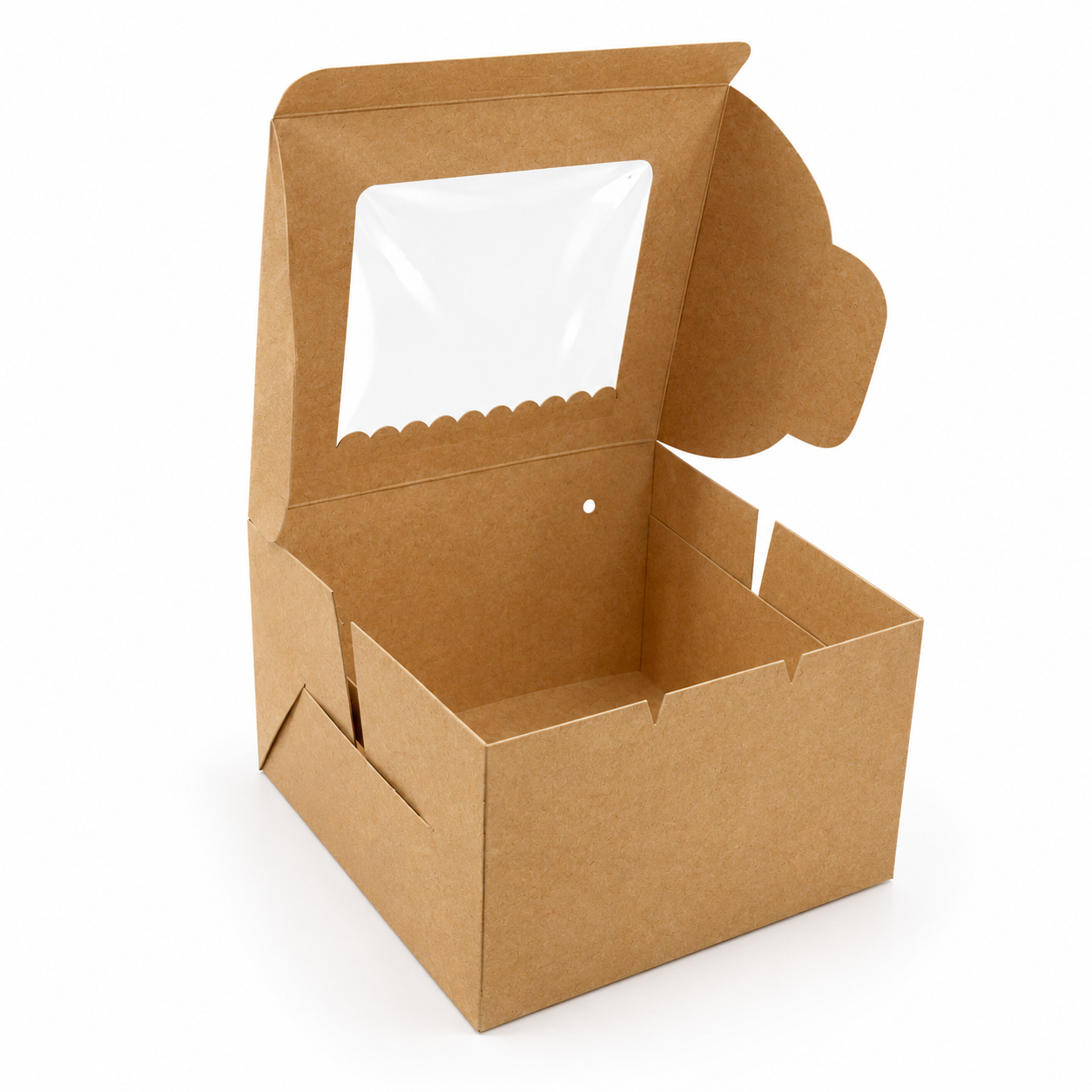 Brown Four Cupcake Box 15.2cm x 15.2cm x 10.2cm (H) - Image 3