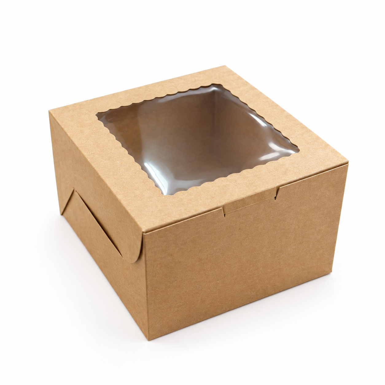 Brown Four Cupcake Box 15.2cm x 15.2cm x 10.2cm (H) - Image 2