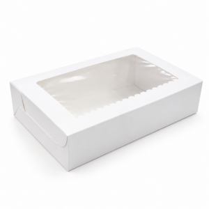 White Six Cupcake Small Box 15.3cm x 23cm x 5.1cm (H)