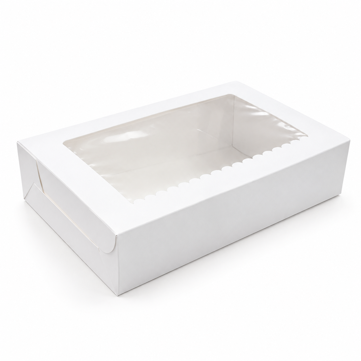 White Six Cupcake Small Box 15.3cm x 23cm x 5.1cm (H)