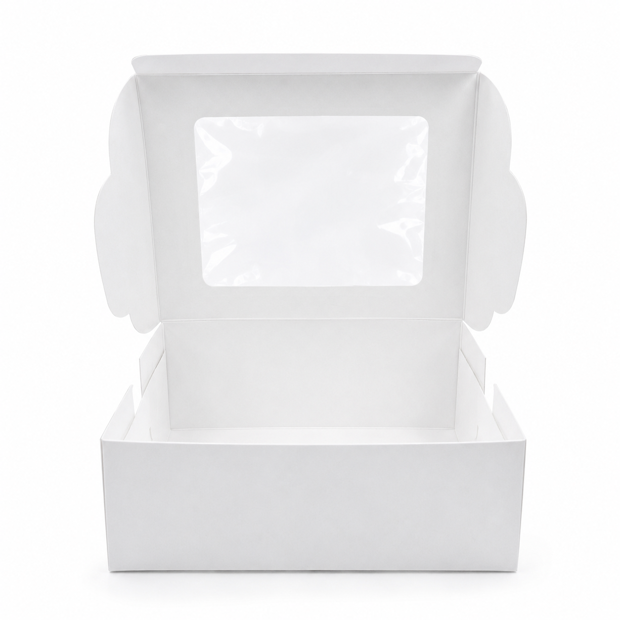 White Half KG Square Cake Box 20.3cm x 20.4cm x 10.3cm (H) - Image 3