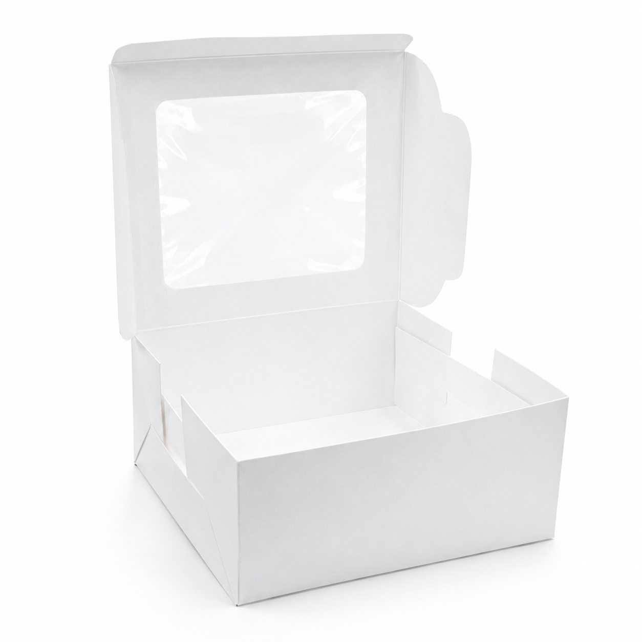White Half KG Square Cake Box 20.3cm x 20.4cm x 10.3cm (H) - Image 4