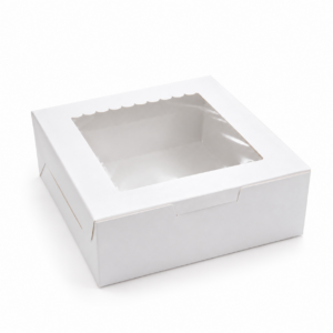 White Four Cupcake Small Box 15.2cm x 15.2cm x 5.1cm (H)