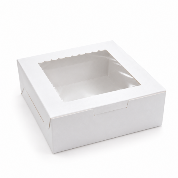 White Four Cupcake Small Box 15.2cm x 15.2cm x 5.1cm (H)