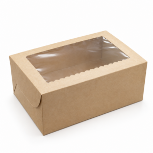 Brown Six Cupcake Box 15.3cm x 22.9cm x 10.1cm (H)