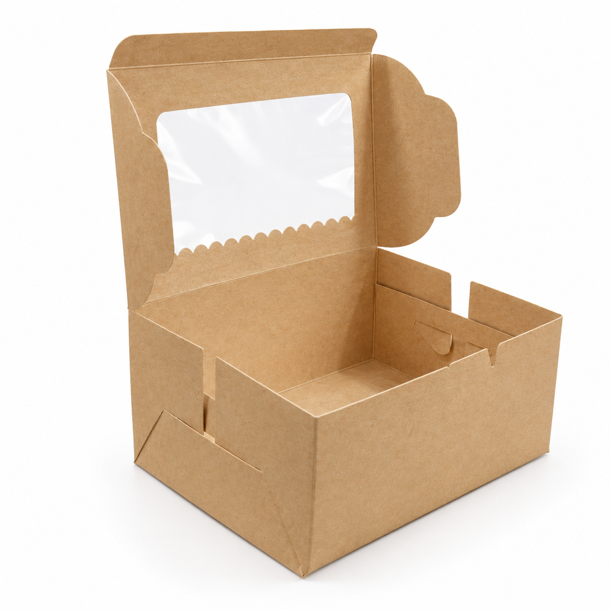 Brown Six Cupcake Box 15.3cm x 22.9cm x 10.1cm (H) - Image 3