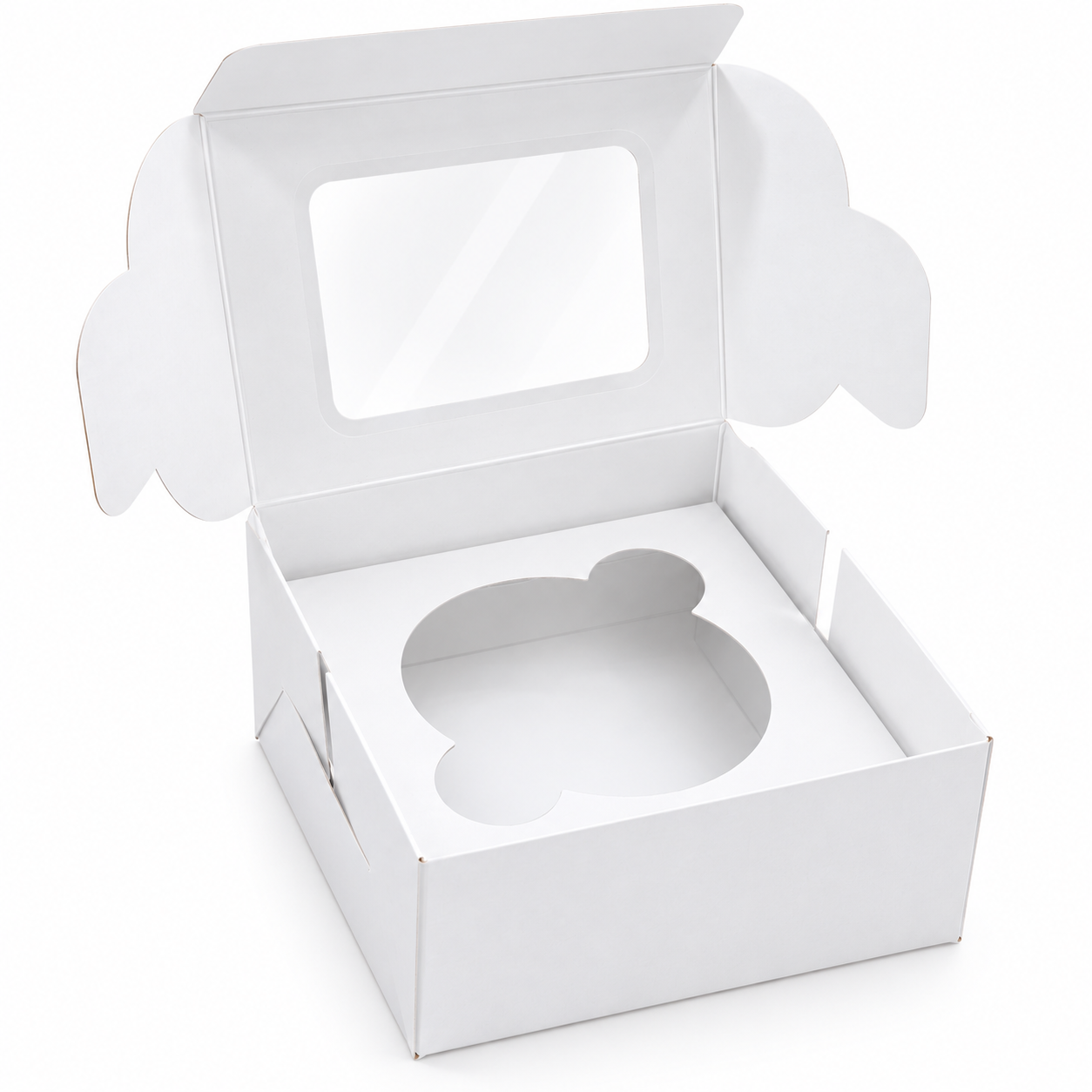 White Single Cupcake Box 7.6cm x 7.6cm x 5cm (H) - Image 4