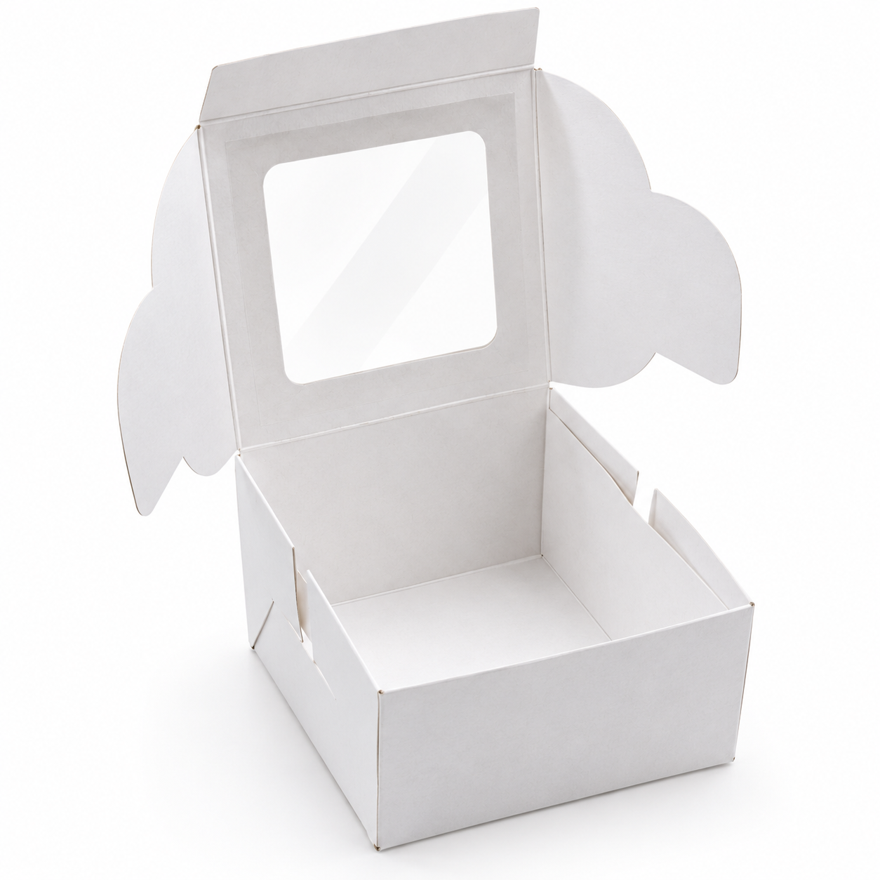 White Single Cupcake Box 7.6cm x 7.6cm x 5cm (H) - Image 3